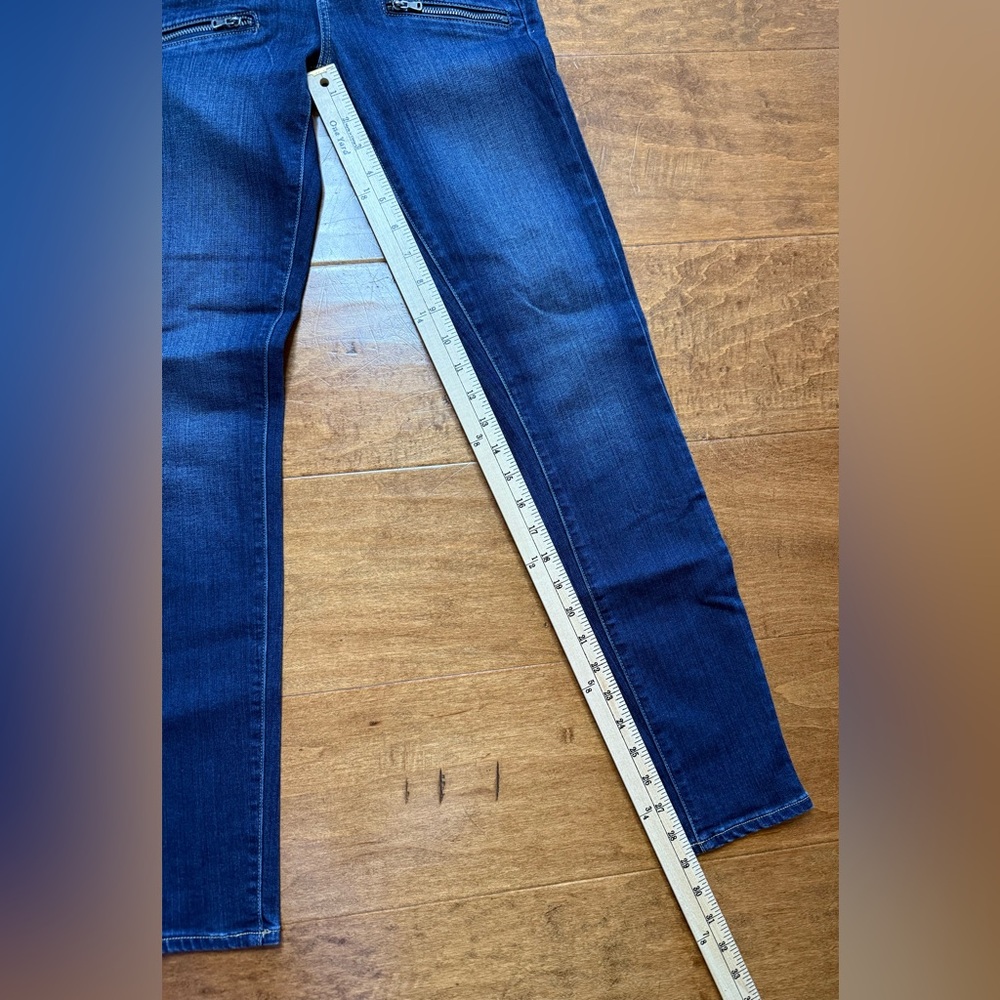 PAIGE Edgemont Zip Detail Skinny Jeans Dark Wash Size 25 NWT - Picture 5 of 11